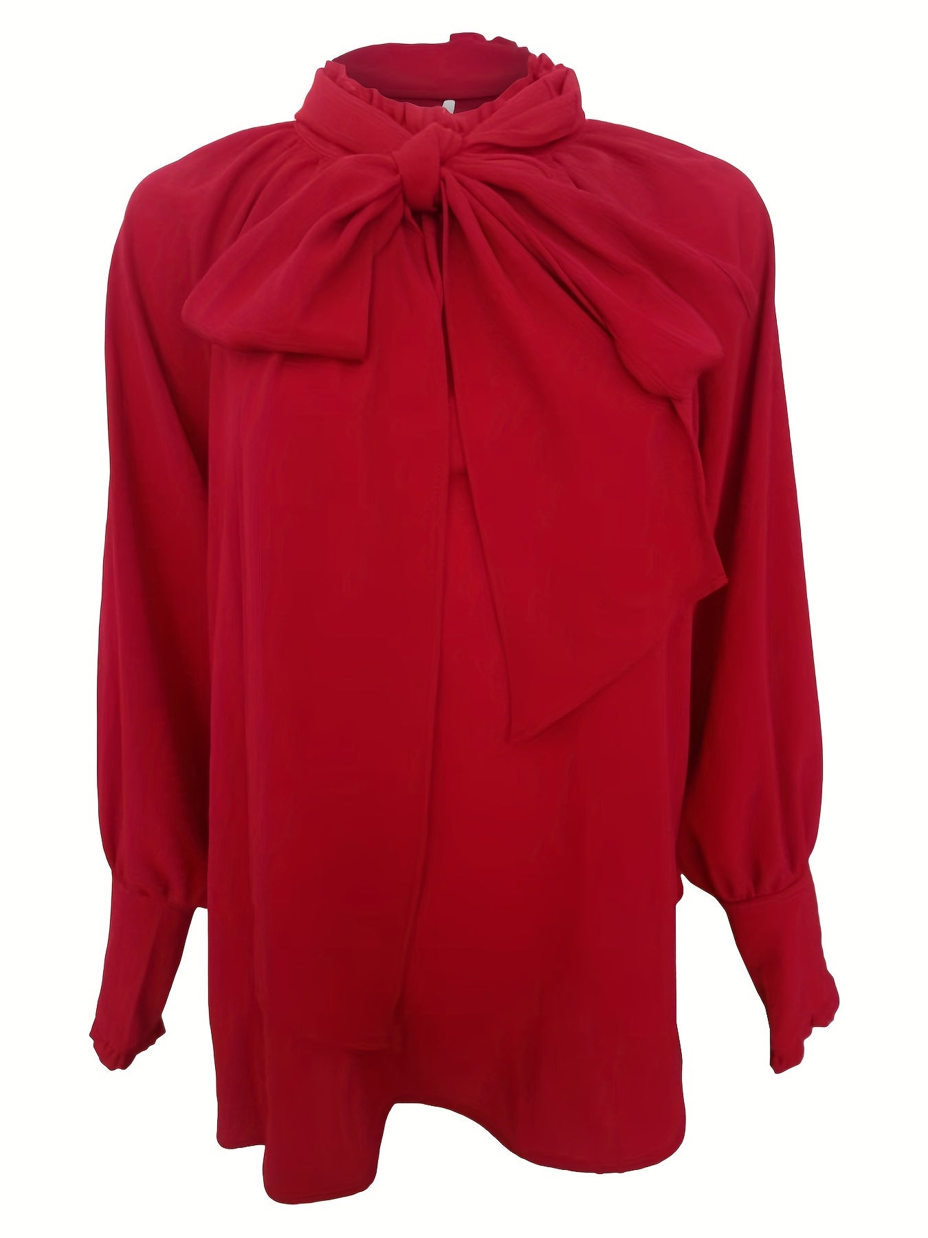 Vrouwelijke Blouse met Strik en Ruches Zomers Model