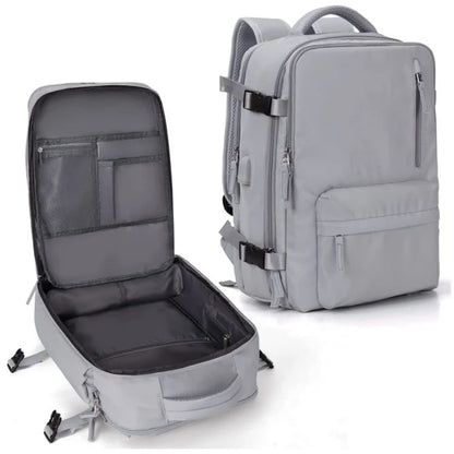 Waterdichte Dames Reistas 35L Multifunctionele Wandelrugzak met USB-Poort en Anti-Diefstal