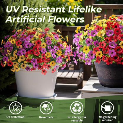 Kunstbloemen UV-Bestendig Gekleurd Binnenbuiten 120-480 Stuks Kleurvastheid