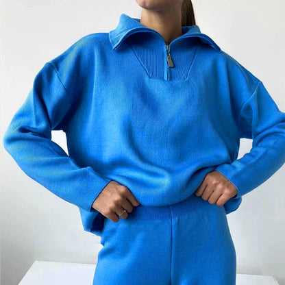 Dames Trui met Rits en Kraag Basis Trendy Collectie