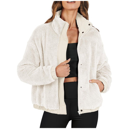 Dames Bomberjas Teddy Zwart Warm en Zachte