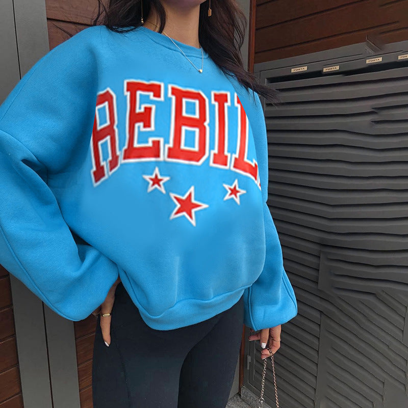 Dames Trui Crewneck met Tekstprint Sarina Sportief