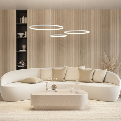 LED Hanglamp Ringen Zwart Wit Goud Dimbaar 70W Aluminium Modern