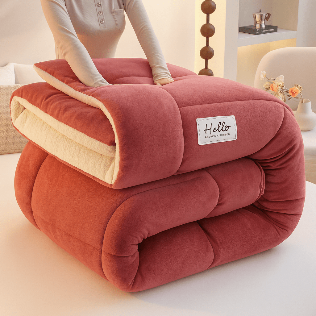 Sherpa Dekbed Omkeerbaar Zacht Fluffy Warmte Tweezijdig Alle Seizoenen Polyester