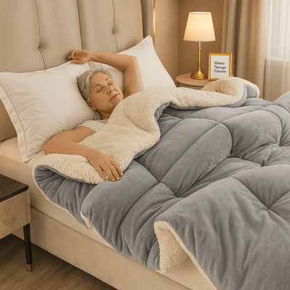 Sherpa Dekbed Omkeerbaar Zacht Fluffy Warmte Tweezijdig Alle Seizoenen Polyester