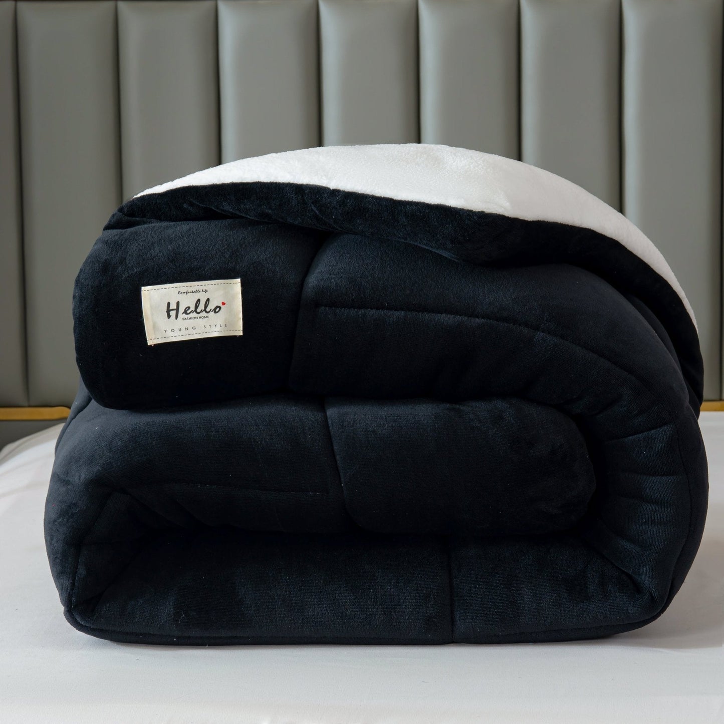 Sherpa Dekbed Omkeerbaar Zacht Fluffy Warmte Tweezijdig Alle Seizoenen Polyester