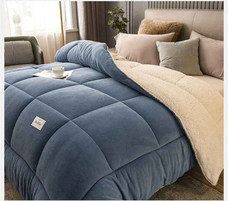 Sherpa Dekbed Omkeerbaar Zacht Fluffy Warmte Tweezijdig Alle Seizoenen Polyester