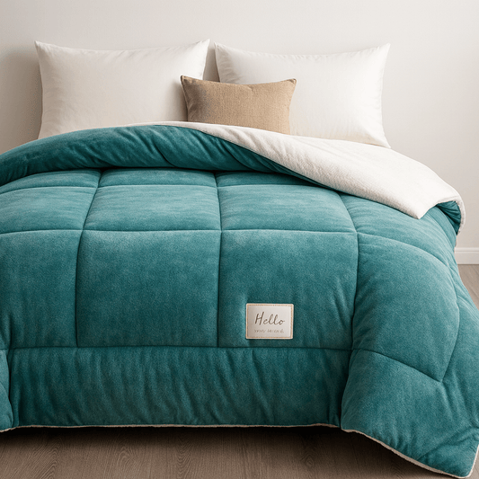 Sherpa Dekbed Omkeerbaar Zacht Fluffy Warmte Tweezijdig Alle Seizoenen Polyester
