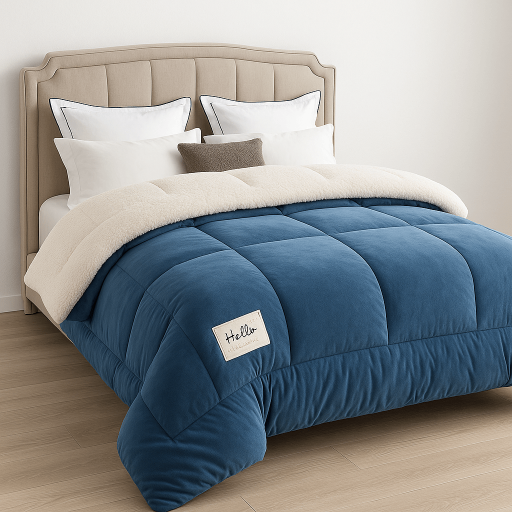 Sherpa Dekbed Omkeerbaar Zacht Fluffy Warmte Tweezijdig Alle Seizoenen Polyester