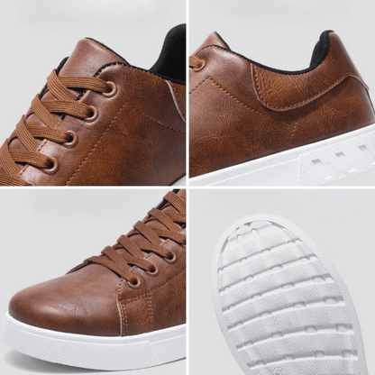 Leren Sneakers Heren Elegant Comfortabel Stijlvol Design