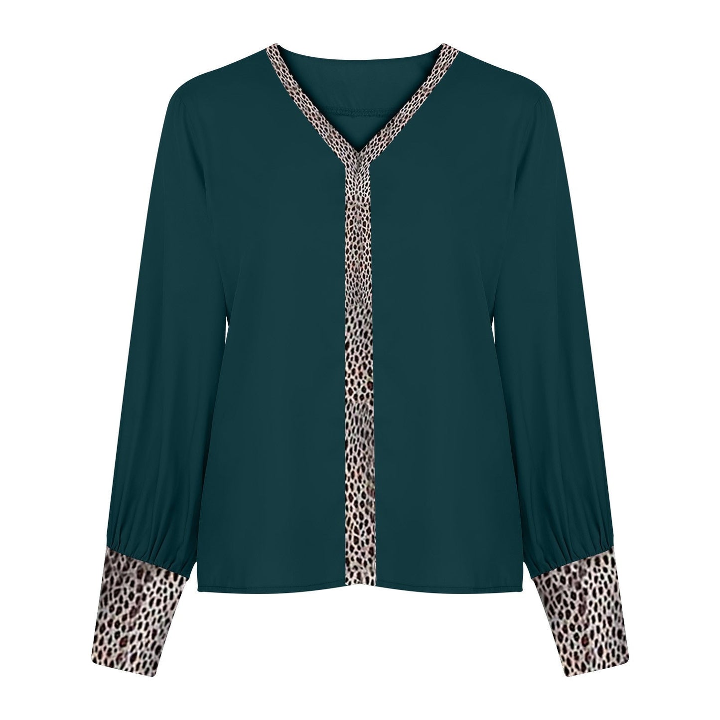 Luipaardprint Blouse Vrouwelijk Stijlvol