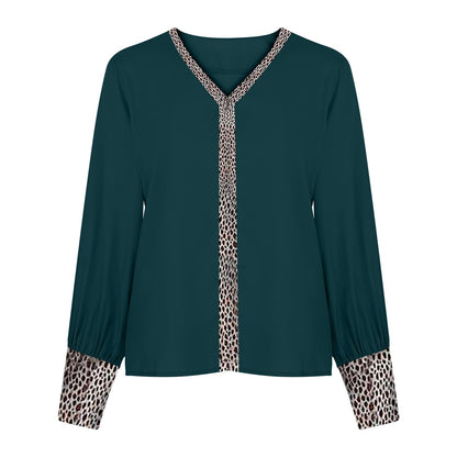 Luipaardprint Blouse Vrouwelijk Stijlvol