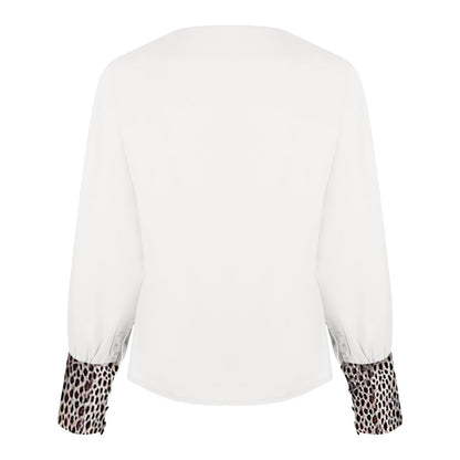 Luipaardprint Blouse Vrouwelijk Stijlvol