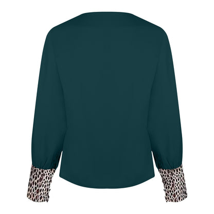 Luipaardprint Blouse Vrouwelijk Stijlvol