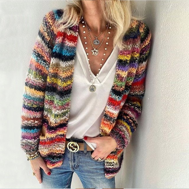 Dames Cardigan Gebreid Comfortabele Pasvorm - StudioMarella