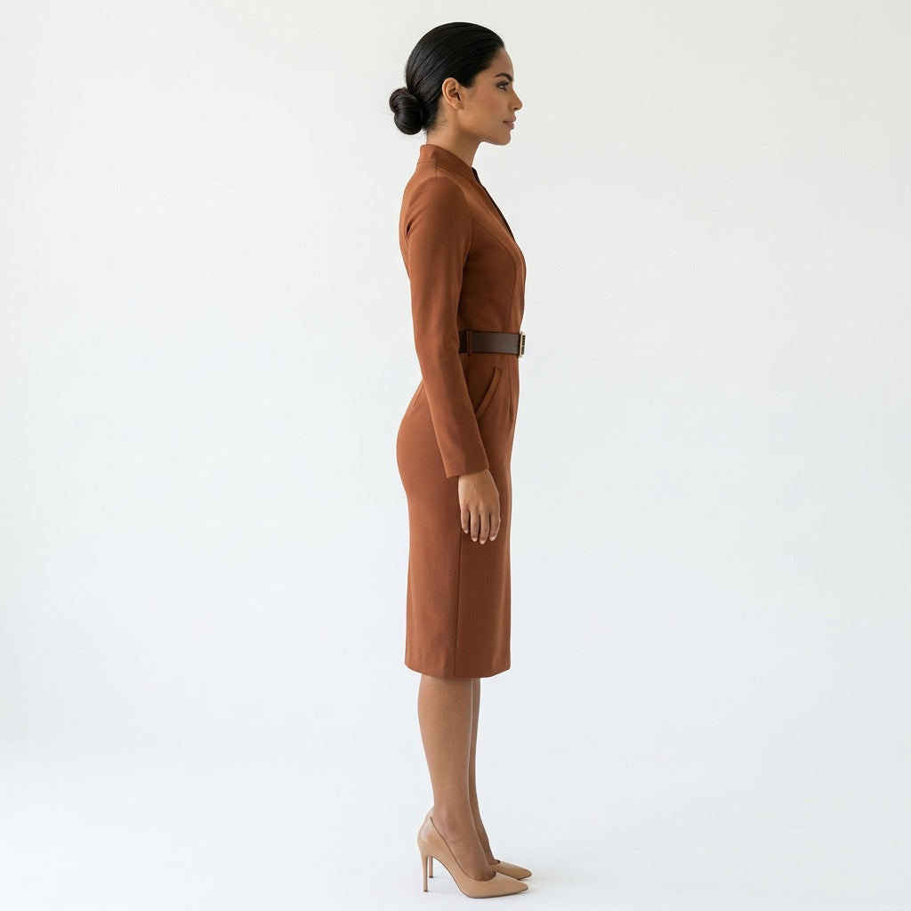 Dames Wikkeljurk met Lange Mouwen Sienna