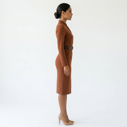 Dames Wikkeljurk met Lange Mouwen Sienna