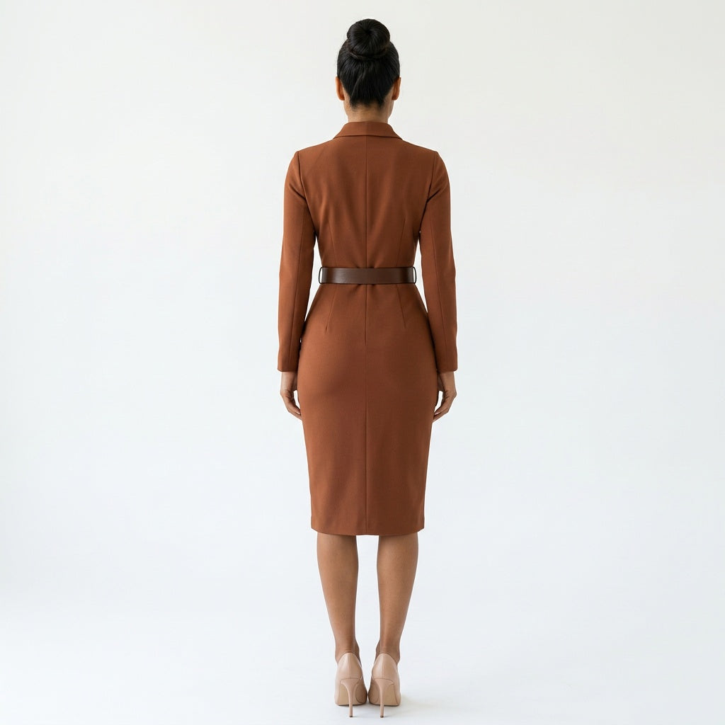 Dames Wikkeljurk met Lange Mouwen Sienna