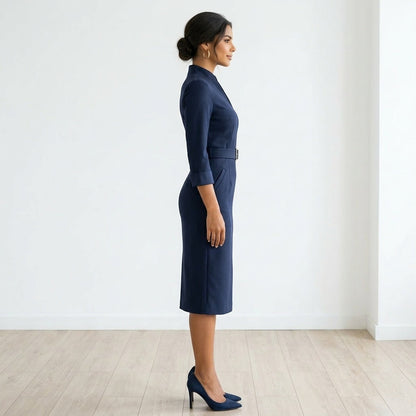 Dames Wikkeljurk met Lange Mouwen Sienna