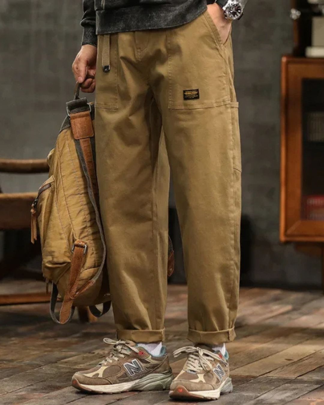 Heren Cargo Broek met Veelzijdige Opbergzakken