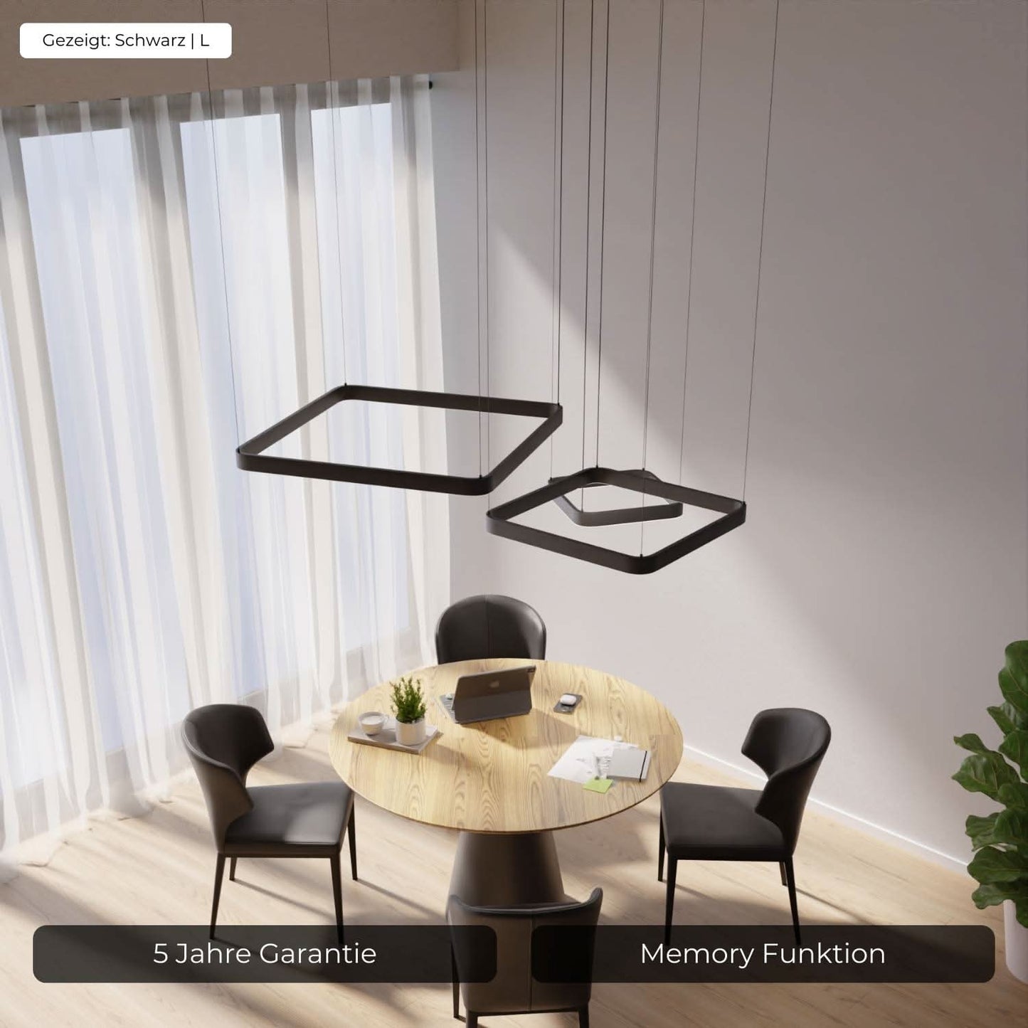 Moderne design hanglamp met zwevende vierkante vormen – Levora