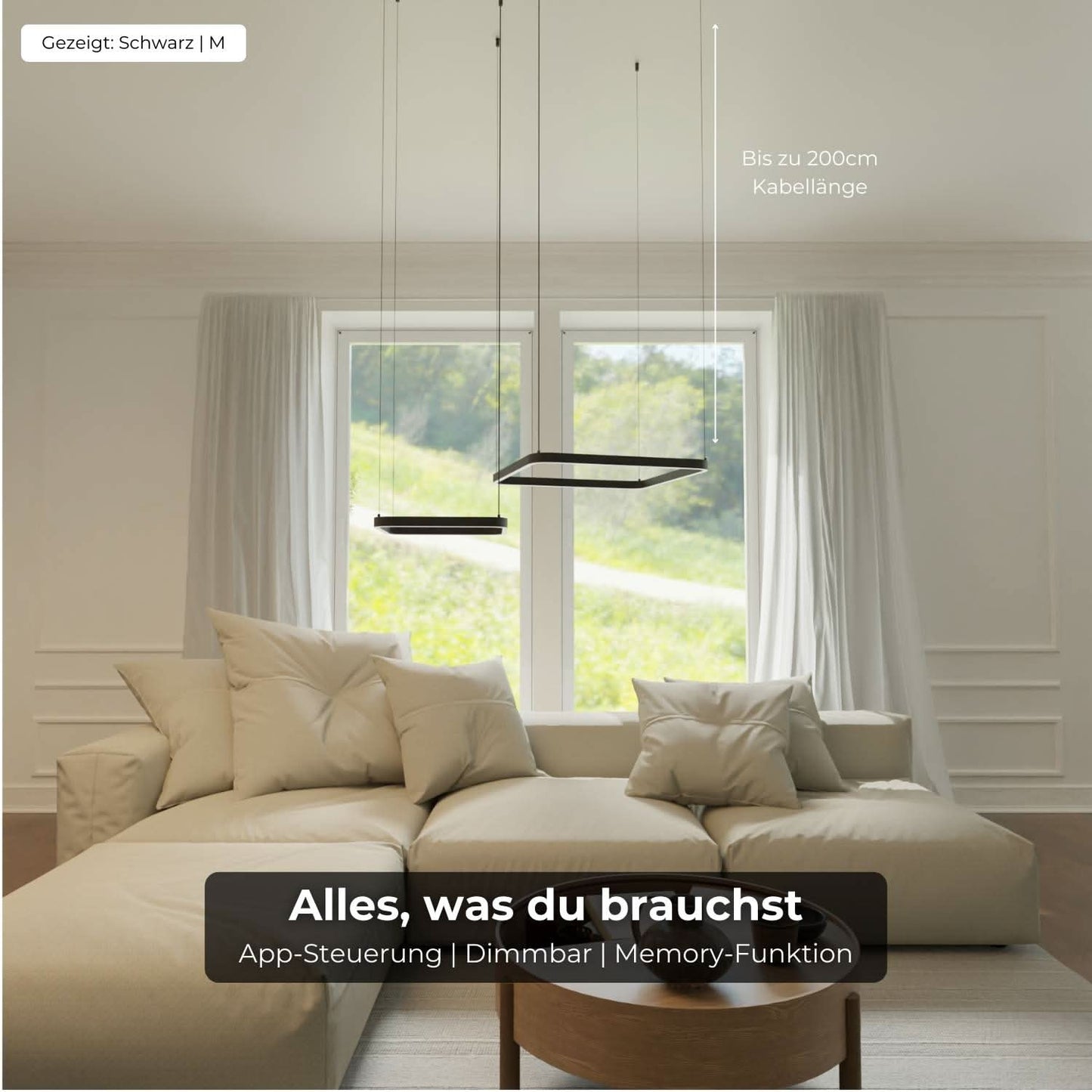 Moderne design hanglamp met zwevende vierkante vormen – Levora