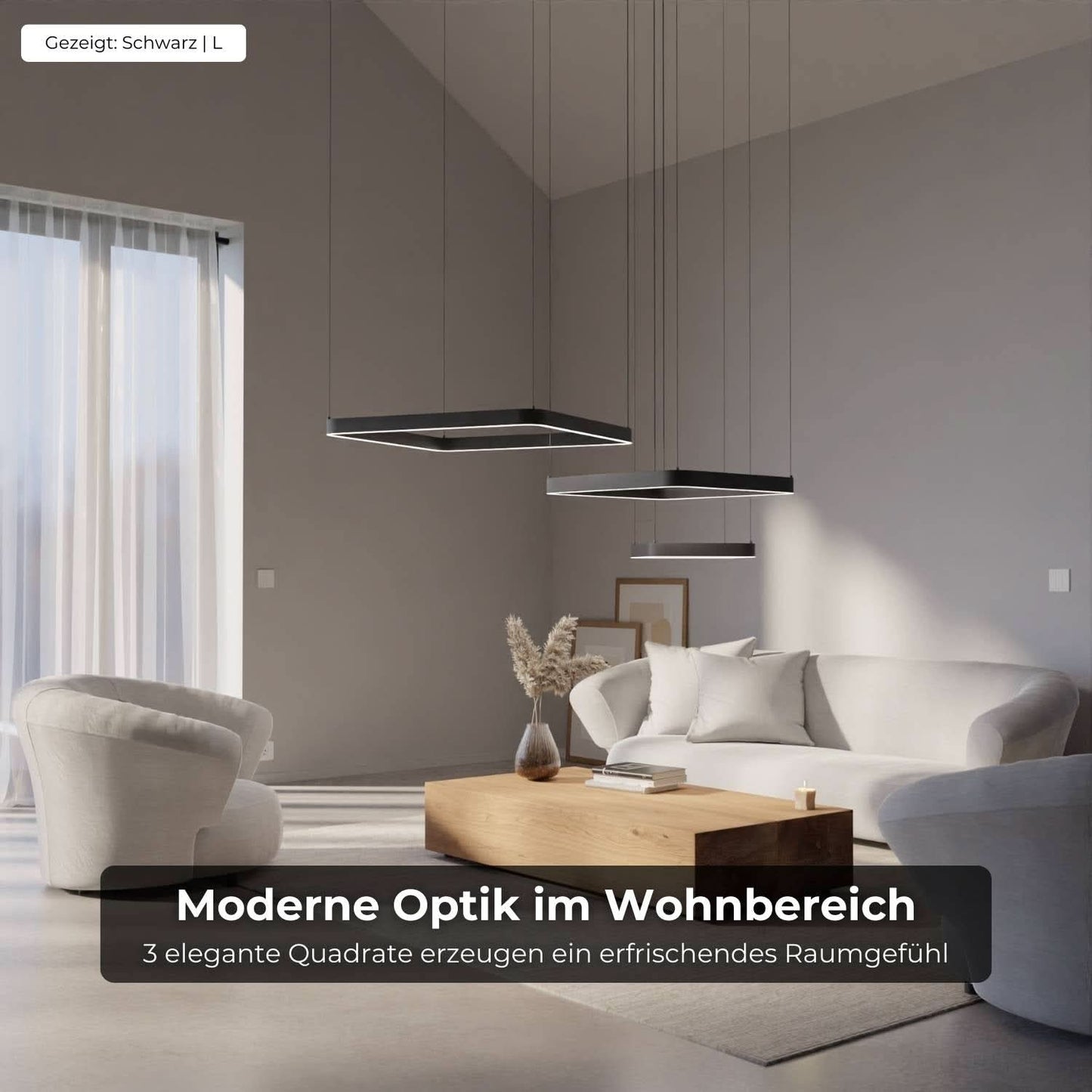 Moderne design hanglamp met zwevende vierkante vormen – Levora
