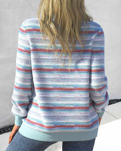 Casual Sweatshirt Ronde Hals Streeppatroon Heren