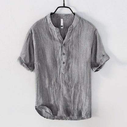 Linnen Zomeroverhemd Heren Casual Wit