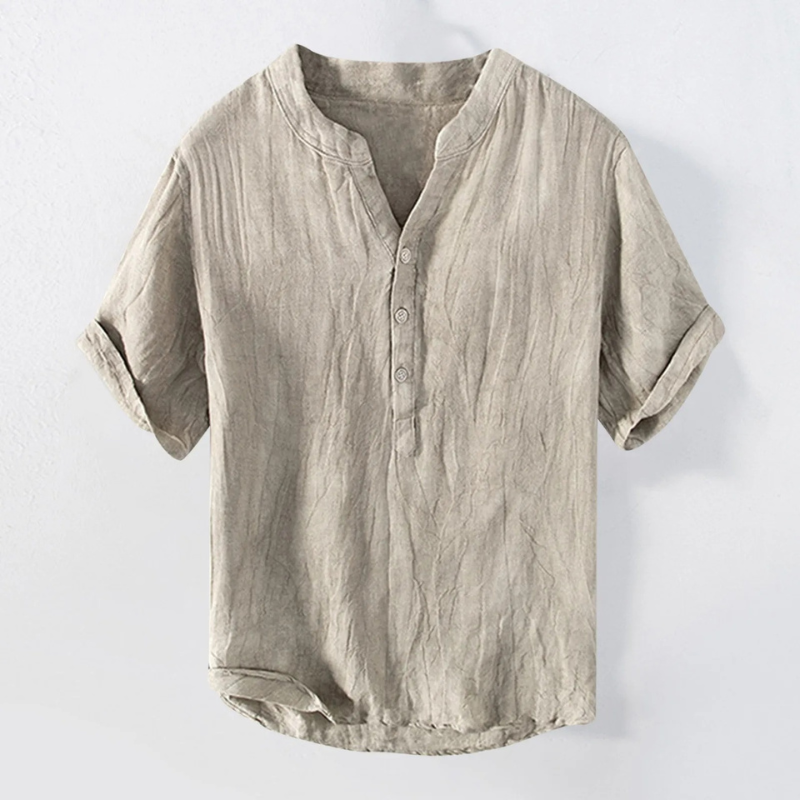 Linnen Zomeroverhemd Heren Casual Wit