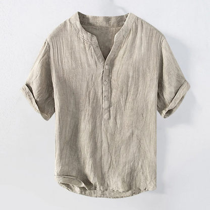 Linnen Zomeroverhemd Heren Casual Wit