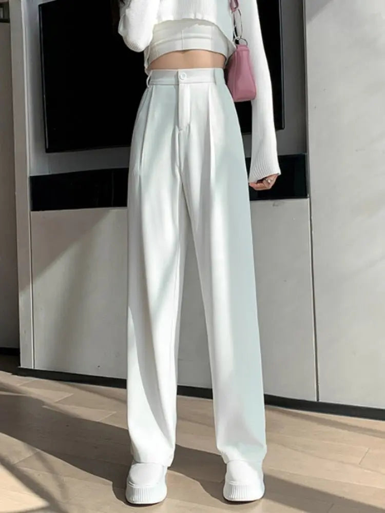 Hoge Taille Broek voor Vrouw Slim Fit Elegante Stijl