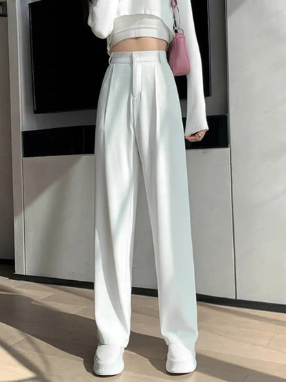 Hoge Taille Broek voor Vrouw Slim Fit Elegante Stijl