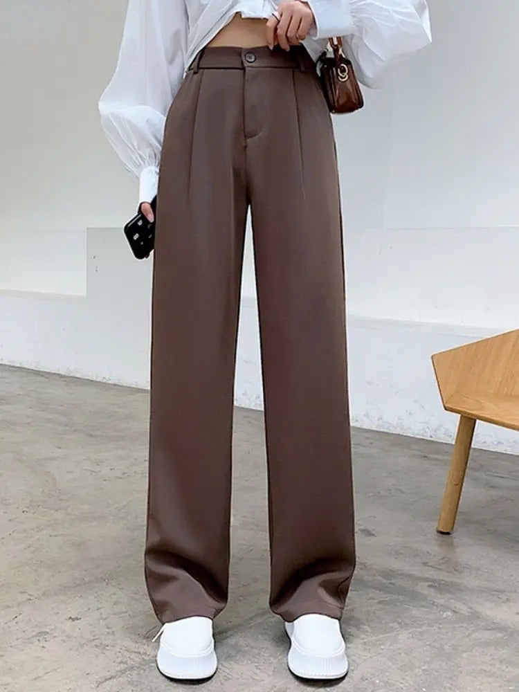 Hoge Taille Broek voor Vrouw Slim Fit Elegante Stijl