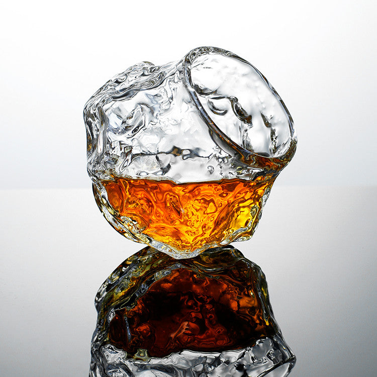 Japans Whiskyglas Handgemaakt Hittebestendig Glas 380ml Meteoor Design voor Premium Whisky Sake Cocktails Spiritualiën Luxe Drinkglas met Houten Kist Geschenkverpakking