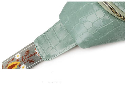 Dames Crossbody Tas Hertenprint Met Kwastjes Leer