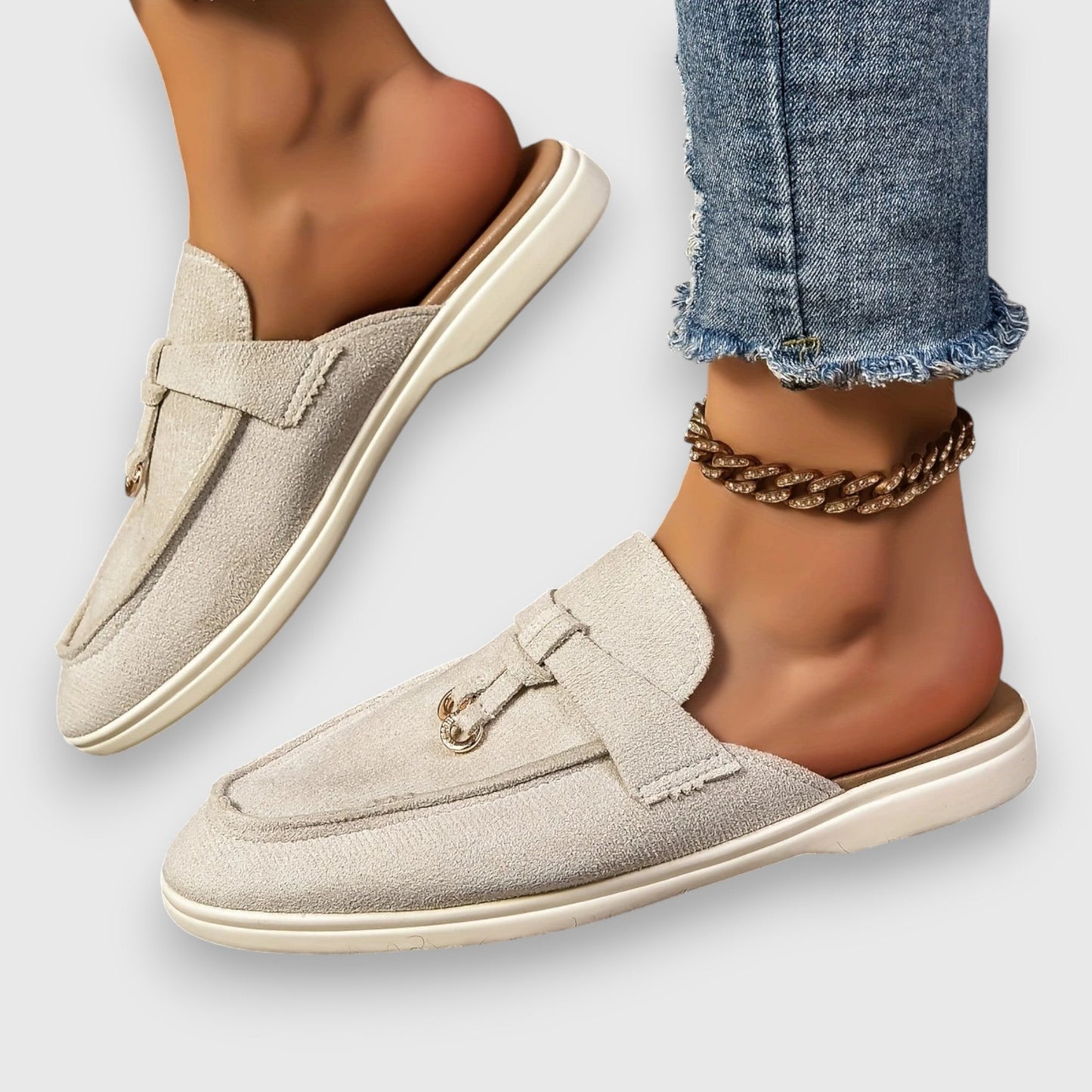 Dames Loafers Open Hak Comfortabele Pasvorm