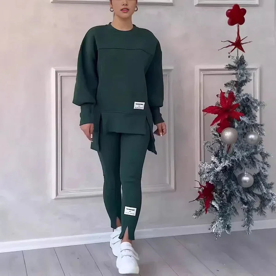 Dames Sweatset Zacht Casual Joggingbroek