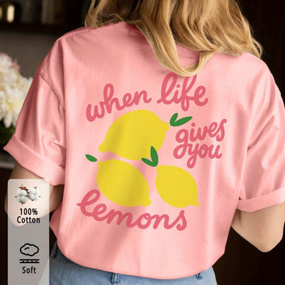 Dames T-shirt Katoen V-hals Regular Fit