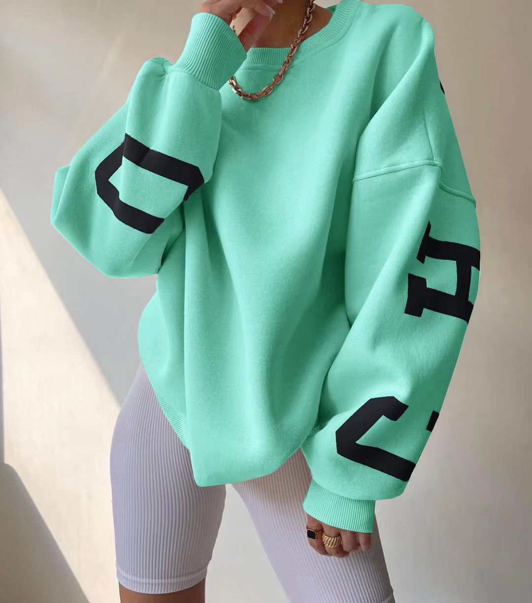 Dames Trui Oversized met Tekstprint voor elke Dag