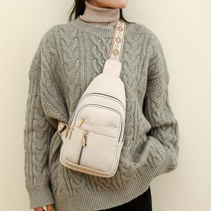 Vintage Crossbody Schoudertas Leer met Vakken voor Vrije Tijd Sport Retro Dagelijks Gebruik Dames Handtas