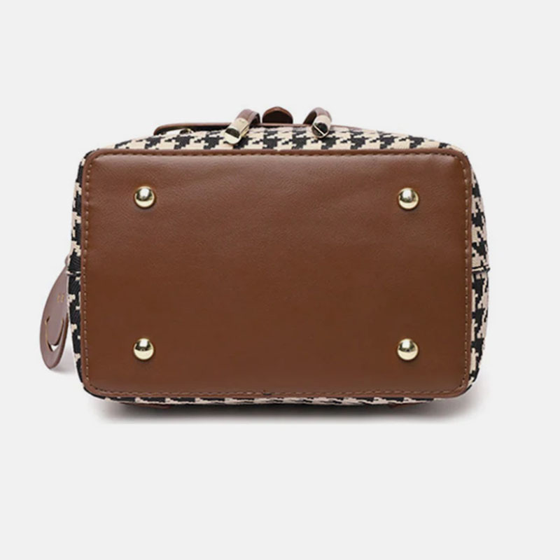 Dames Rugzak Houndstooth Patroon Stijlvol en Veelzijdig