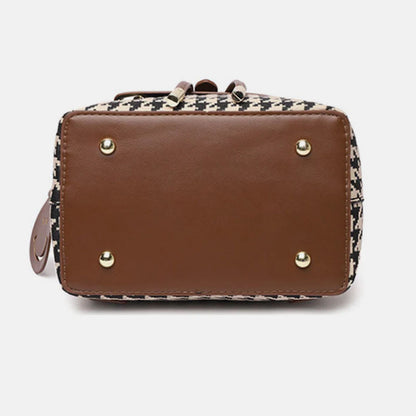 Dames Rugzak Houndstooth Patroon Stijlvol en Veelzijdig
