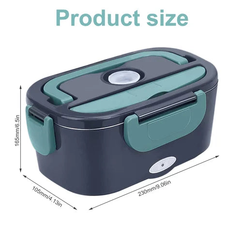 Elektrische Lunchbox met Verwarming 1.5L – Warm Eten Onderweg Auto & Thuis