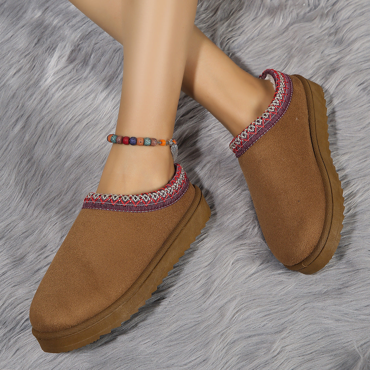 Dames Pantoffels Zacht en Warm met Fleece Voering