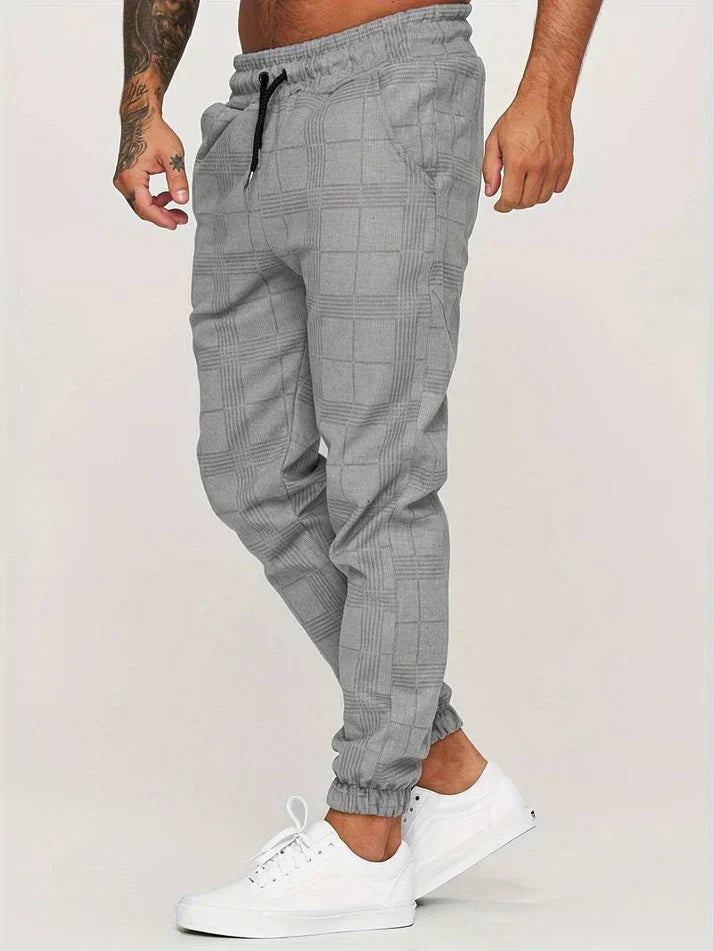 Joggingbroek Zacht Geruit Comfortabele Sportbroek