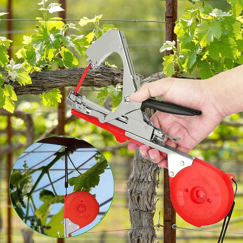 Plantensteun Bindmachine voor Tomaten & Klimplanten – Snelle Bevestiging aan Stokken & Latwerk