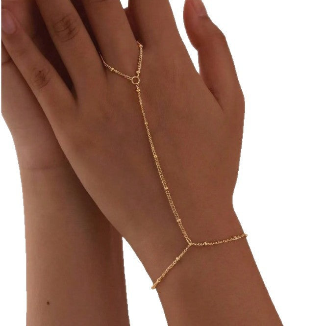 Dames Armband Zilver Fijne Schakels met Ring Elegant