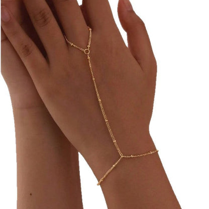 Dames Armband Zilver Fijne Schakels met Ring Elegant