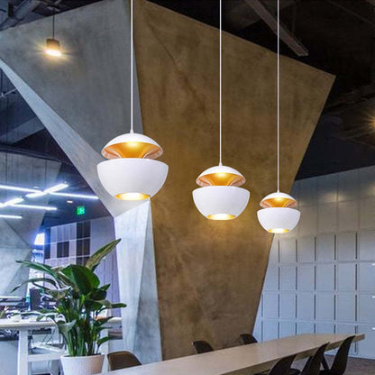 Elegante LED Plafondlamp Zwart-Wit Modern Design Rond Aluminium Eethoek Slaapkamer Woonkamer Warm Dimbaar Licht Scandinavisch Interieur Stijlvol